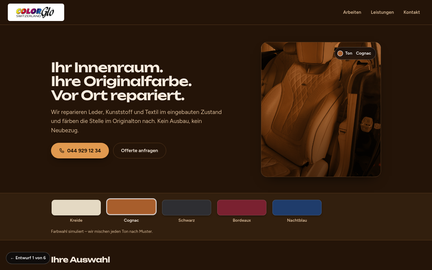 Entwurf 1 auf dem Desktop