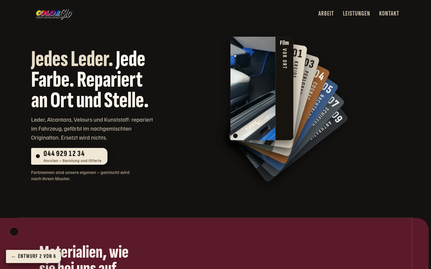 Entwurf 2 auf dem Desktop