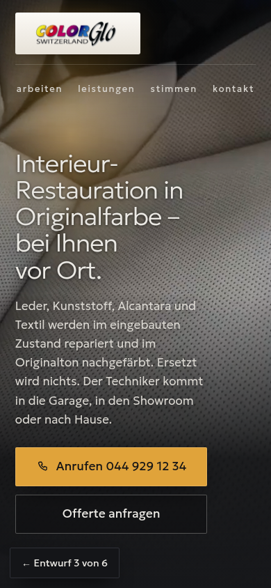 Entwurf 3 auf dem Smartphone