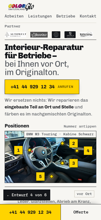 Entwurf 4 auf dem Smartphone