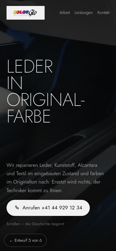 Entwurf 5 auf dem Smartphone