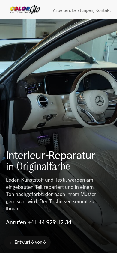 Entwurf 6 auf dem Smartphone